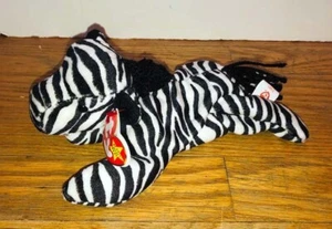 Ty Beanie Babies Ziggy Zebra Plush Stuffed Animal Vintage NWT - Picture 1 of 2