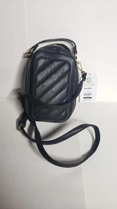 Time And Tru Small Crossbody Bag - Black Clutch Purse - Picture 1 of 2