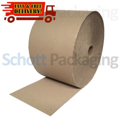 SCHOTT CORRUGATED CARDBOARD PAPER ROLL 600mm x 75M METRES