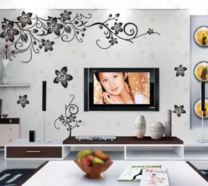 US STOCK Wall Sticker Flower Vine Living Room Lobby Bedroom decal decor - Picture 1 of 3