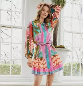 NWT! Antonio Melani Women’s 6 Dress Brynn Printed Long Sleeve Short Boho Dress - Picture 1 of 8