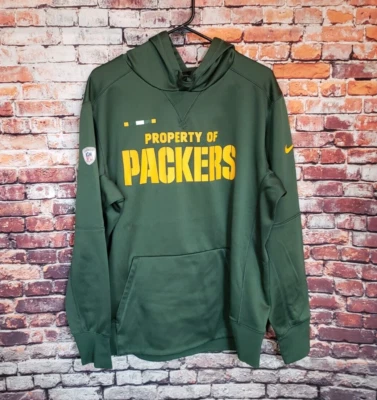🔥 Green Bay Packers Nike Dri-Fit NFL Entrenamiento Sudadera con Capucha Sudadera Para Hombre Grande L Foto 1 de 4