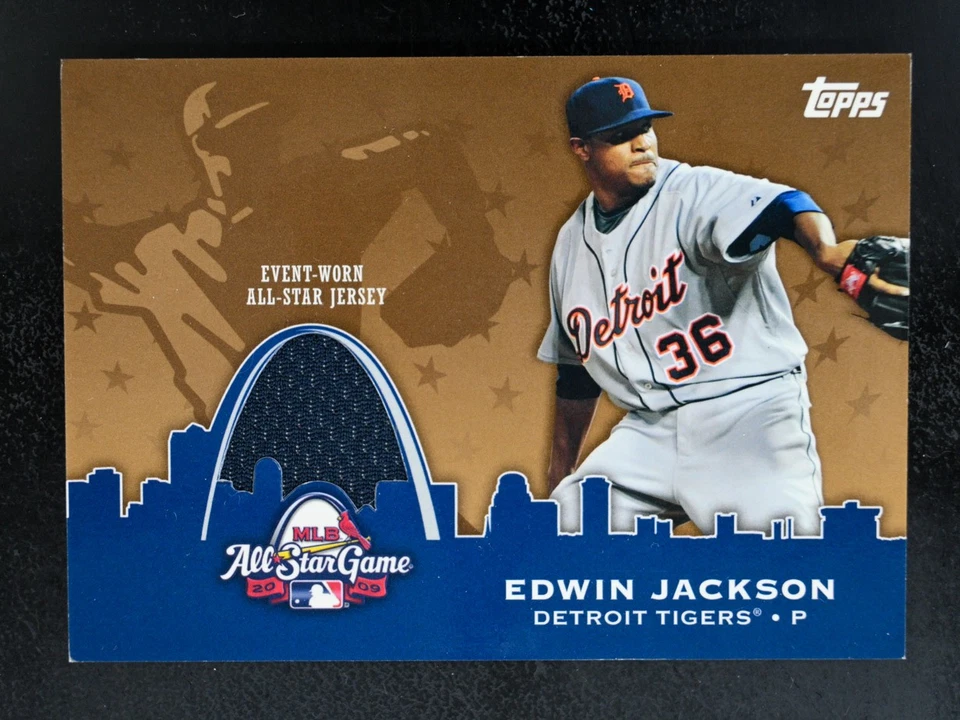 Actualizaciones y aspectos destacados Topps 2009 #AST-39 Edwin Jackson/50 puntadas All-Star dorado Foto 1 de 2