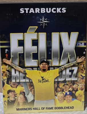 Starbucks Felix Hernandez Mariners Hall of Fame Bobblehead - Image 1 of 4