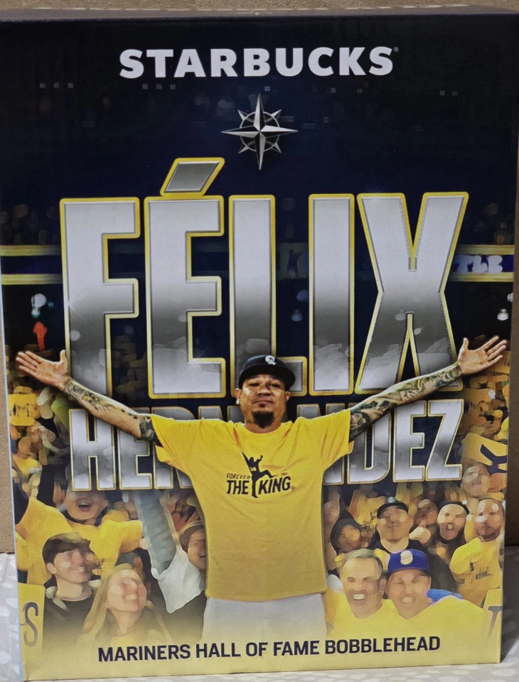 Starbucks Felix Hernandez Mariners Hall of Fame Bobblehead - Image 1 of 4