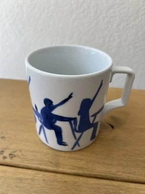 West Elm Teach For America Collaboration Coffee Mug Teacher Gift 12oz Blue White - Image 1 of 4