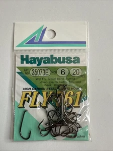 Ganchos de pesca Hayabusa Fly761 35073E forjados de acero al carbono tamaño 6 cantidad 20 de colección - Imagen 1 de 5