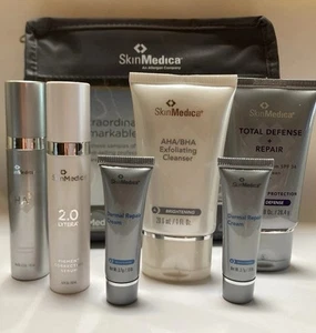 NEW SKINMEDICA 6 PC TRAVEL KIT CLEANSER DERMAL REPAIR PIGMENT SERUM HA5 **READ** - Picture 1 of 3