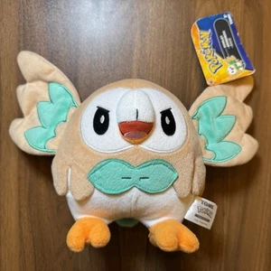 Pokemon Rowlet Owl Plush 8" Stuffed Animal Toy Tomy Nintendo 2017 Wings Open NWT - Picture 1 of 5