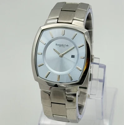 Men's KENNETH COLE New York All Steel Bracelet Watch, Light Blue Dial, KC3340 - Image 1 of 4