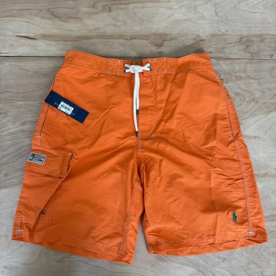 Pantalones Cortos de Natación Polo Ralph Lauren Para Hombres XS Naranja Malla Forrados Cordón Bolsillo Nuevos - Imagen 1 de 4