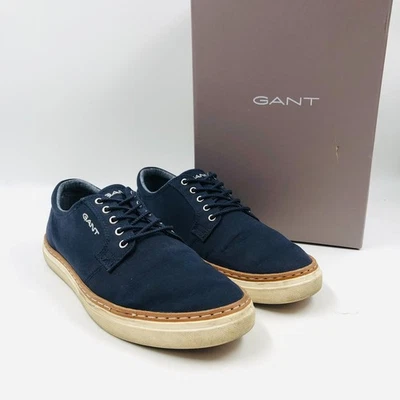 Zapatillas deportivas con cordones de cuero de tela azul oscuro GANT para hombre EUR 41 UK 7 US 8 Foto 1 de 4