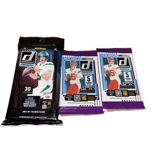 2024 Donruss Football 30 Card Fat Pack &(2)2025 Donruss Football 5 Card Packs- - Picture 1 of 4