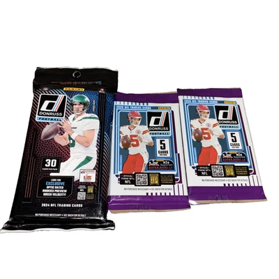 2024 Donruss Football 30 Card Fat Pack &(2)2025 Donruss Football 5 Card Packs- - Image 1 of 4