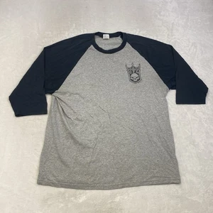 West Coast Choppers Raglan Baseball Tee Skull Logo Fool Proof Sucka Free XL - Picture 1 of 10