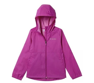 Columbia Jacket Youth M Plum Switchback II Waterproof Hooded Full Zip Outdoors - Picture 1 of 6
