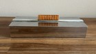 Original Art Deco 1930s Chase Bakelite Handle Divided Chrome Metal Desk Box
