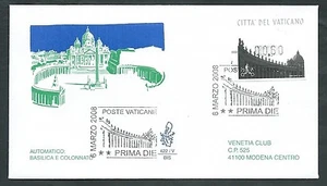 2008 VATICANO FDC VENETIA 422 FRAMA 0,60 NUMERO AL VERSO TIMBRO DI ARRIVO - BV21 - Imagen 1 de 1