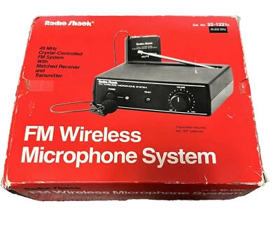Wireless Microphone Transmitter & Receiver System W/Box Realistic 49-MHz FM CRV - Image 1 of 4