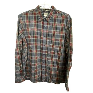 L.L. Bean Men's Size XXL Gray Red White Plaid Flannel Button Up Shirt - Picture 1 of 6