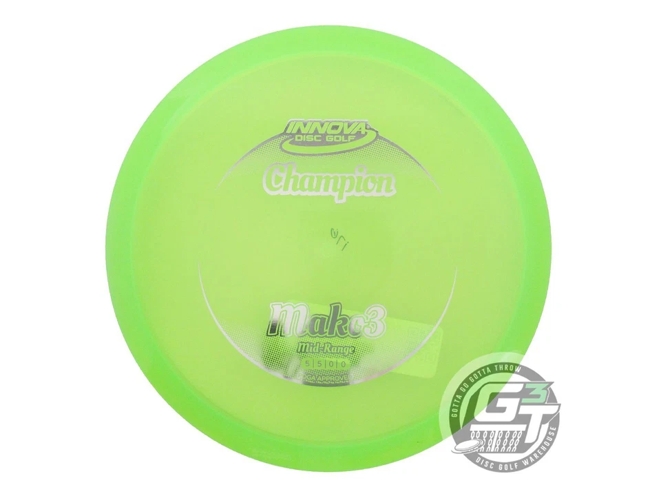 NEW Innova Champion Mako3 177g Lime Silver Foil Midrange Golf Disc - Image 1 of 1