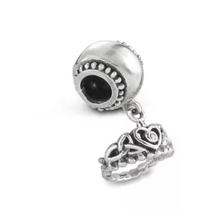 Celtic Tiara Silver Keepsake Bead Charm - Imagen 1 de 1
