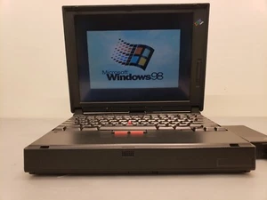 Vintage IBM ThinkPad 380D 2635-2AU Pentium 150MHz 16MB 4.8GB Win98-SE Laptop - Picture 1 of 18