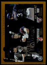 2002 Topps Baseball Card Bret Boone/Juan Gonzalez/Alex Rodriguez #340