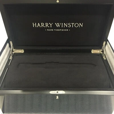 Preciosa caja de reloj de madera de lujo Harry Winston para reloj con correa Foto 1 de 4