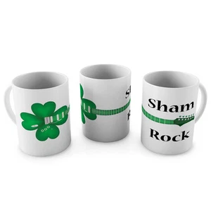 St. Patty's Day Guitar Mug Beer Stein for Guitarist Guitars Lover Gift Sham Rock - Picture 1 of 6