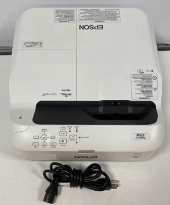 Epson PowerLite 675W H745A 900 Lamp Hours 0 Eco Hours * With  REMOTE* #A26 - Image 1 of 4
