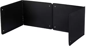 Black Large 2 Pieces 2 Sided Splatter Guard for Frying Stove Top,Oil Splash Guar - Picture 1 of 12