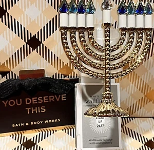 Bath & Body Works Menorah Jewish Nightlight Light Up Wallflowers Fragrance Plug - Picture 1 of 13