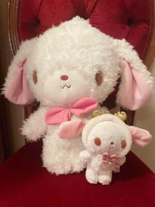 Sanrio Sugarbunnies Plush 28cm Mascot Shirousagi set of 2 Heartland Pink RARE  - Picture 1 of 6