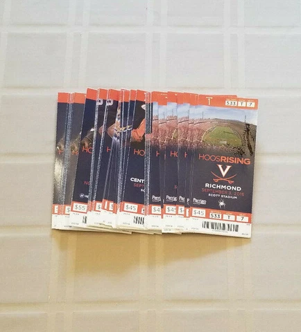 2016 VIRGINIA CAVALIERS FOOTBALL TICKET STUBS Cover