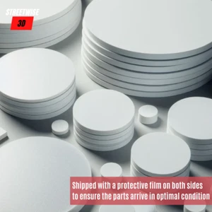 3mm Thick White Acrylic Discs Durable Smooth Multipurpose Round Blank Laser Cut - Picture 1 of 3