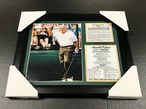 ARNOLD PALMER CAREER HIGHLIGHTS LIST MASTERS CHAMPIONS 8X10 PHOTO FRAMED - Picture 1 of 2