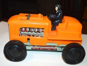 VINTAGE 1971 Marx Toys Wind Up Tin and Plastic Sparkling Climbing Tractor Japan - Picture 1 of 7
