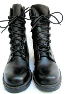 DE COLECCIÓN AÑOS 70/80S.. NEGRO.. CUERO..COMBATE/TRABAJO.. BOTAS GÓTICAS.. NUEVO STOCK ANTIGUO..5M/6,5 - Imagen 1 de 6