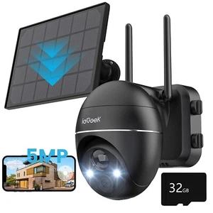 ieGeek 5MP Überwachungskamera Aussen Akku, PTZ Überwachungskamera WLAN ,SD-Karte - Bild 1 von 12