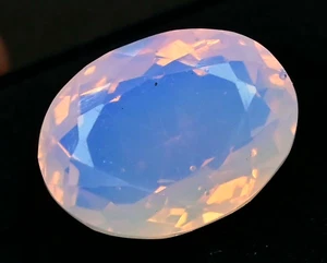 Natural Purple-Pink Welo Opal 21.95 Ct Oval Unheated Certified Loose Gemstone - Picture 1 of 7