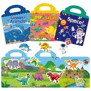 Reusable Sticker Books for Kids, Travel Sticker Learning Toys for Toddlers, T... - Picture 1 of 6