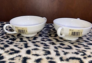 New Set Of 2 Wedgwood Edme Queensware Classic Chic Cream Soup Bowls Vintage - Picture 1 of 9
