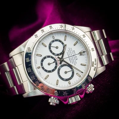 Rolex Daytona Cosmograph Zenith RARE Inverted 6 Six Steel BOX PAPERS 1990s 16520 - Image 1 of 4
