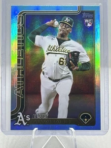 2025 Update Elvis Alvarado RC #US61 Aqua Holo Foil Exclusive Oakland A’s Rookie  - Picture 1 of 9