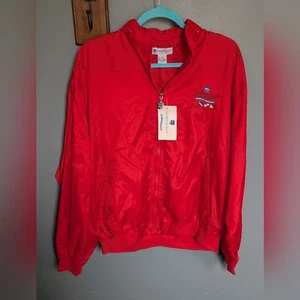 Red Windbreaker Jacket By Norwegian Cruise Line - Picture 1 of 10