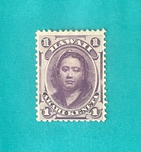 Antique Hawaii Scott 30 Princess Victoria Kamamalu 1c MH Stamp 1864-1886 - Picture 1 of 2