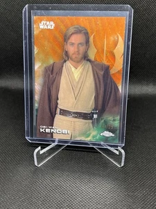 2025 Topps Chrome Star Wars Obi-Wan Kenobi 3/25 Orange Wave SSP Ewan McGregor - Bild 1 von 3