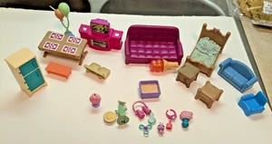 23 vintage Doll House Small Plastic Furniture lot - Picture 1 of 6