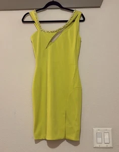 CDGNY by CD Greene Chartreuse Strass Cocktailkleid Größe 6 EUC  - Bild 1 von 6